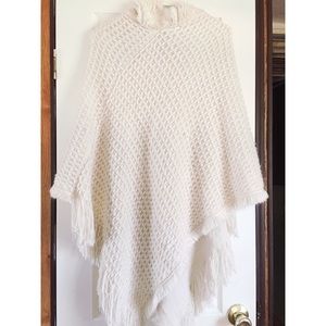 White-cream colored Poncho